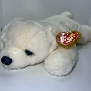 Ty Chilly The Beanie Baby Plush Vintage 1998 White Polar Bear Stuffed Animal 14"